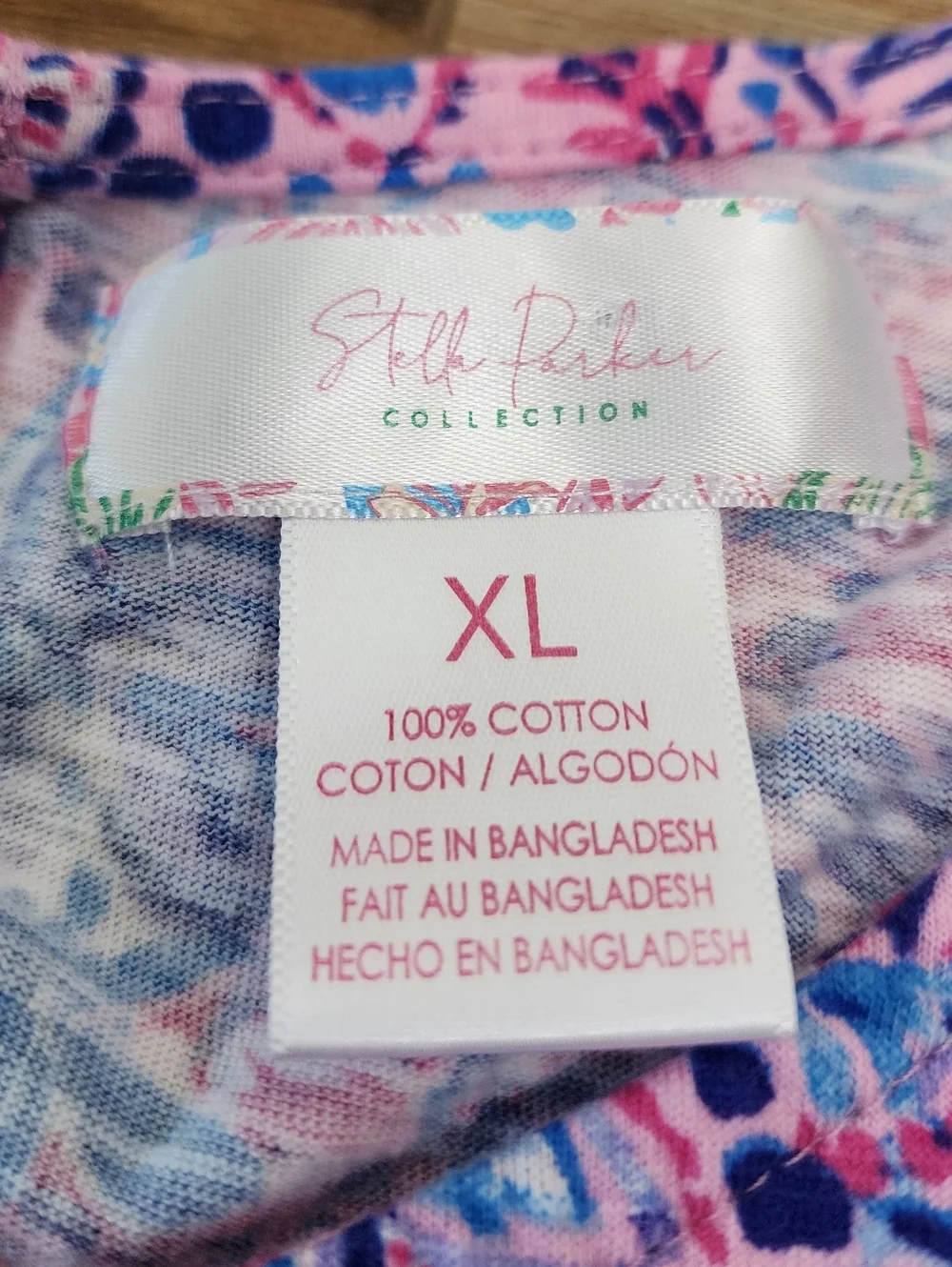 Stella Parker Sleeveless Peplum Top Women's XL Pink Floral - Picture 5 of 7